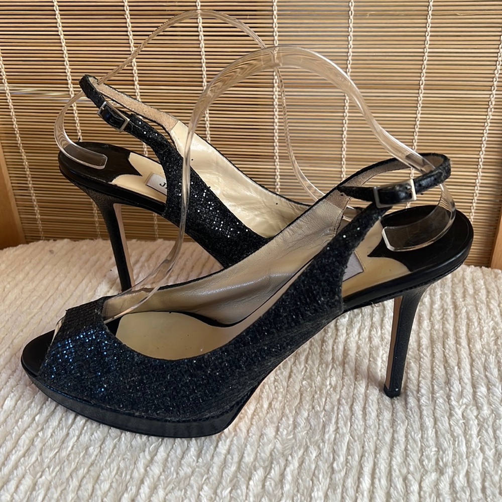 JIMMY CHOO SPARKLY PLATFORM PUMPS SIZE 9.5